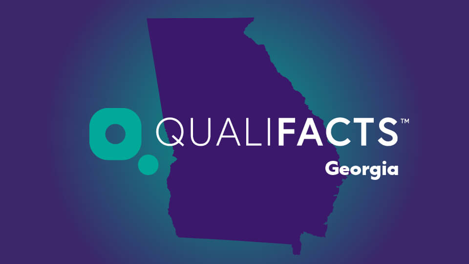 Georgia EHR with state image and Qualifacts logo